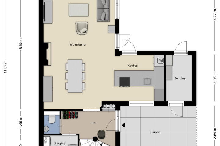Plattegrond – Greeflaan 10, Wouw