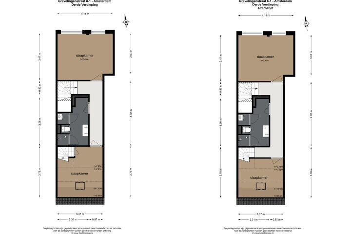 Plattegrond – Grevelingenstraat 8 1, Amsterdam