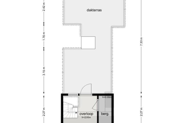 Plattegrond – Grevelingenstraat 8 1, Amsterdam