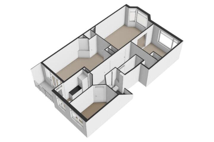 Plattegrond – Grevelingenstraat 8 1, Amsterdam
