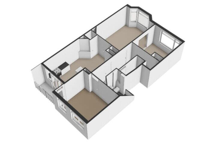 Plattegrond – Grevelingenstraat 8 1, Amsterdam
