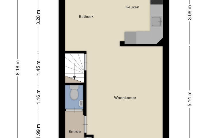 Plattegrond – Grijpensteinstraat 40, Alphen aan den Rijn