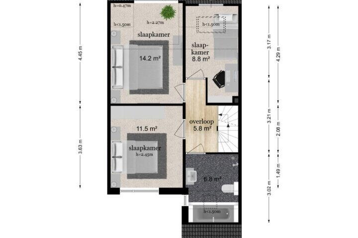 Plattegrond – Groenbergen 9, Leersum