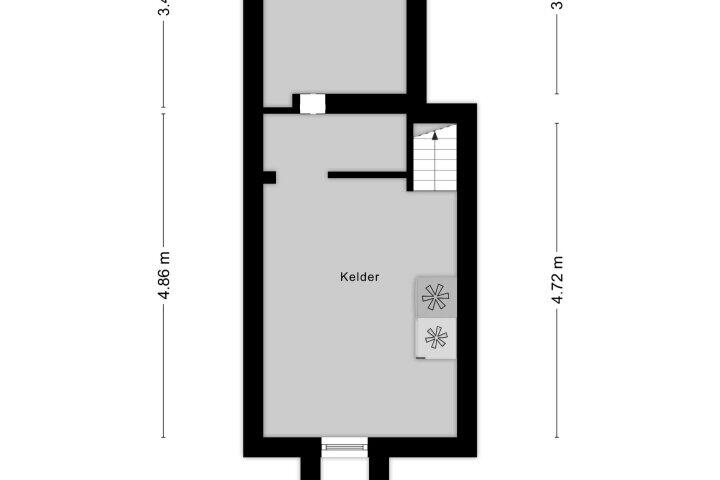 Plattegrond – Groenestraat 244, Nijmegen