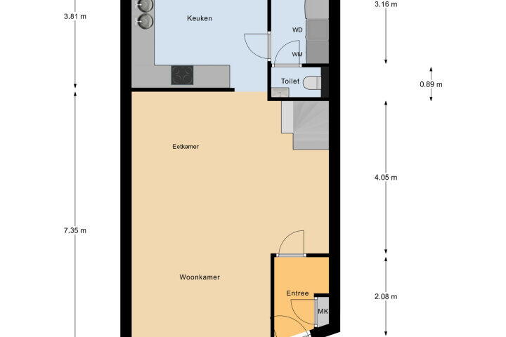 Plattegrond – Groenewoud 55, Vlissingen