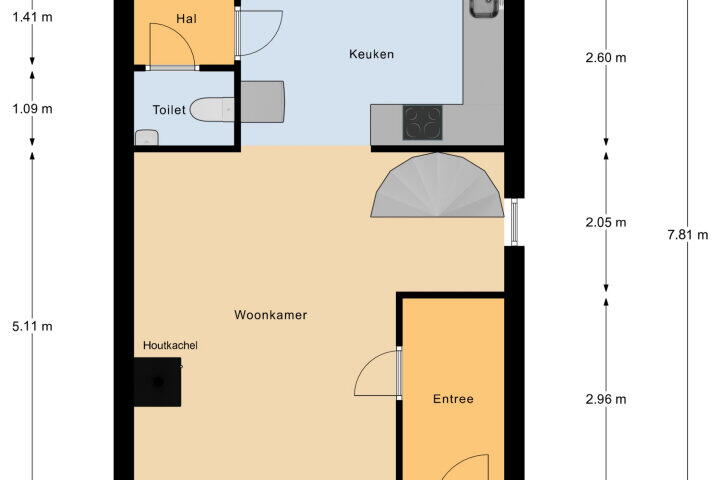 Plattegrond – Groenewoud 77, Vlissingen