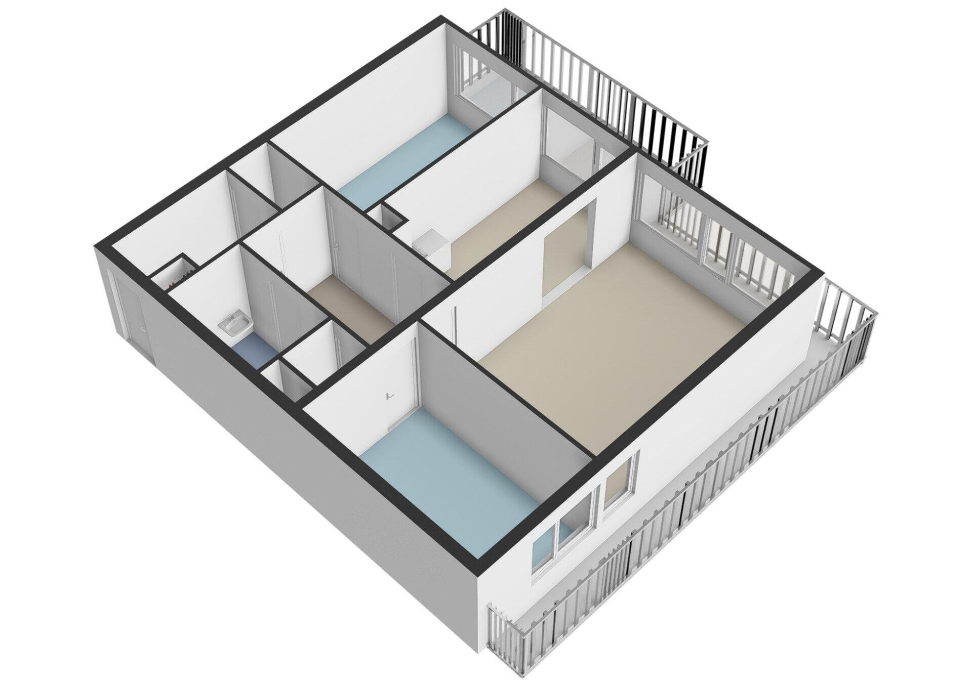 Plattegrond 3 - Groenhof 297, Amstelveen