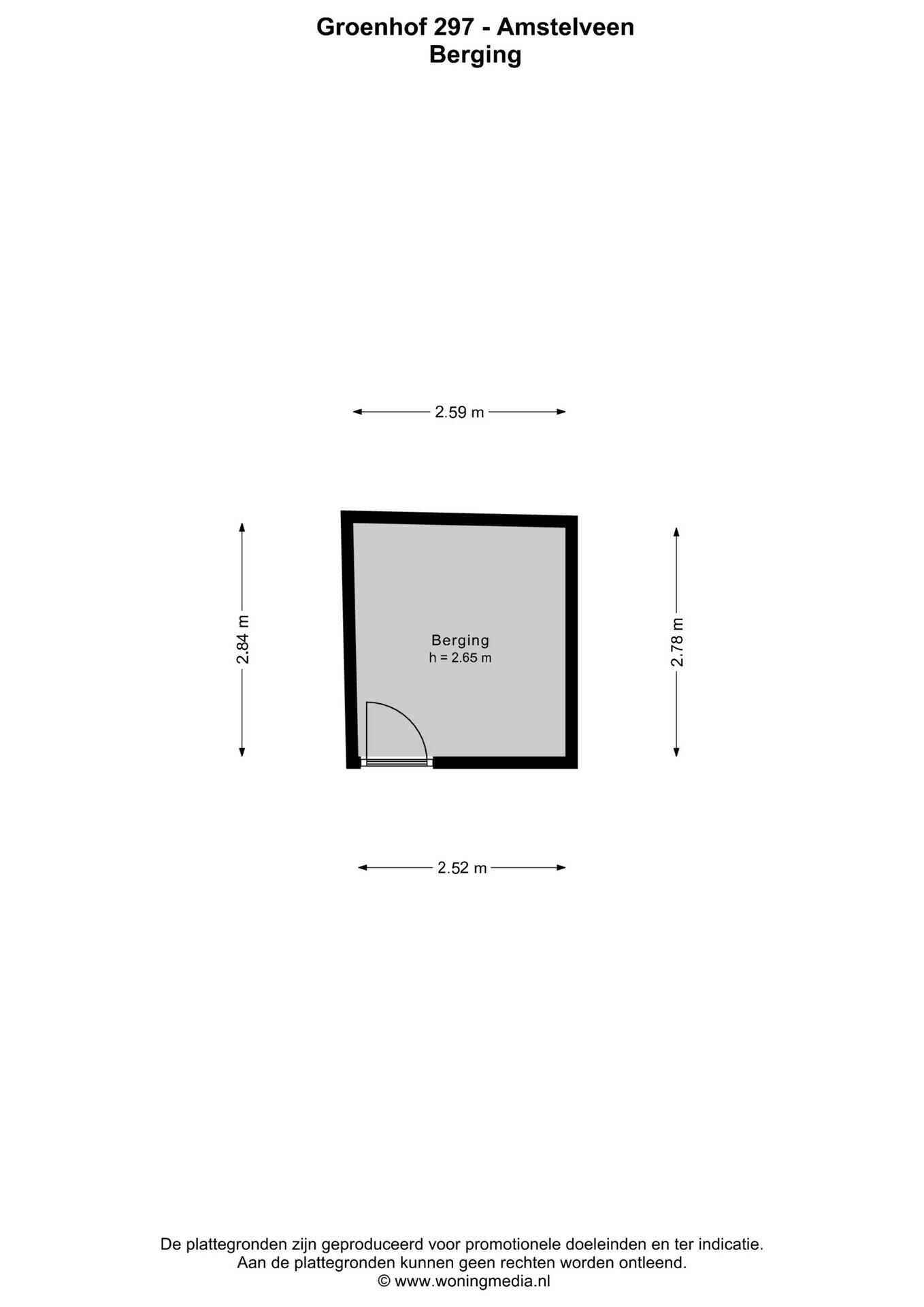 Plattegrond 4 - Groenhof 297, Amstelveen