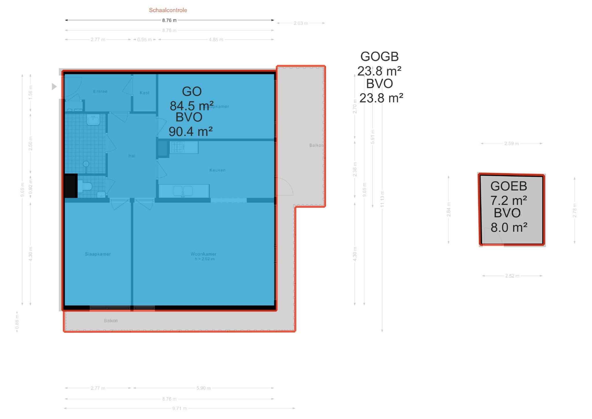 Plattegrond 7 - Groenhof 297, Amstelveen