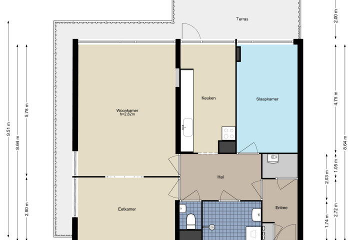 Plattegrond – Groenhof 309, Amstelveen