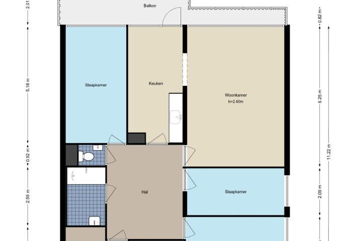 Plattegrond – Groenhof 349, Amstelveen