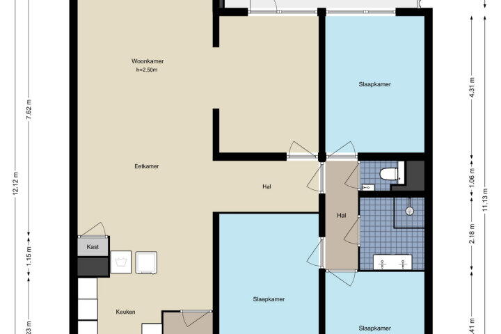 Plattegrond – Groenhof 79, Amstelveen