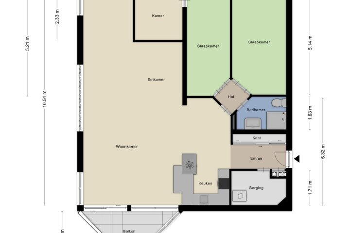 Plattegrond – Groenhoven 515, Amsterdam