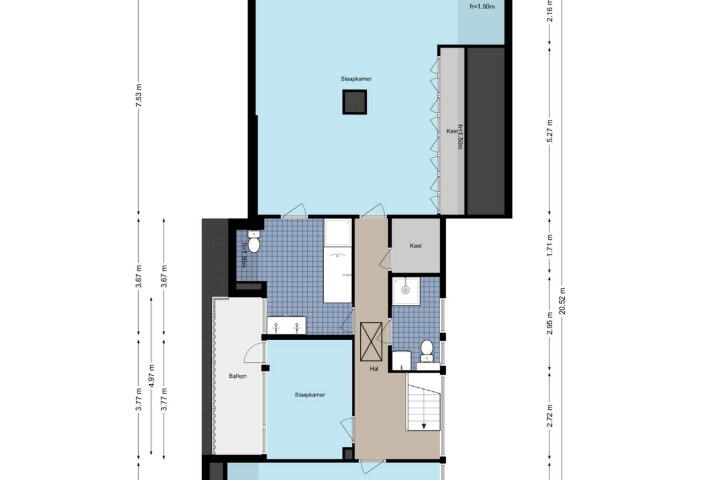 Plattegrond – Groenlandse kade 95, Vinkeveen