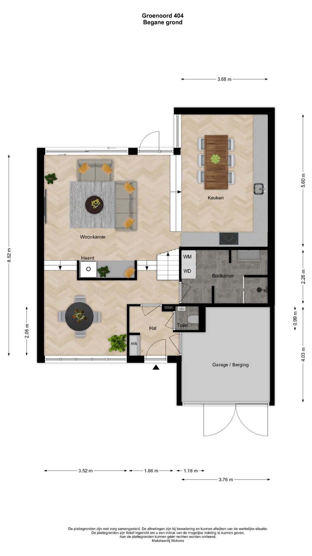 Plattegrond 1 - Groenoord 404, Alphen Aan Den Rijn