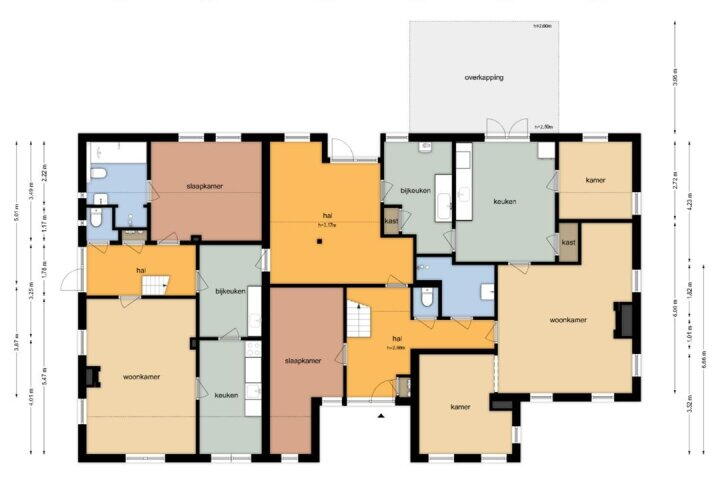 Plattegrond – Groningerstraat 12, Vries
