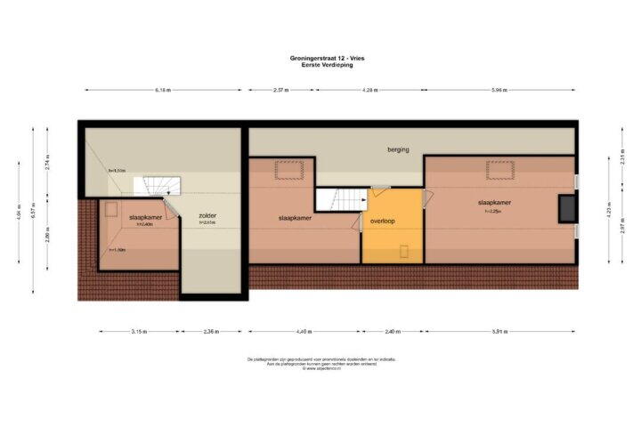 Plattegrond – Groningerstraat 12, Vries