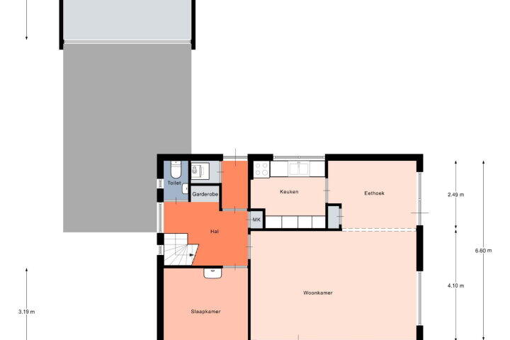 Plattegrond – Groningerweg 12, Peize
