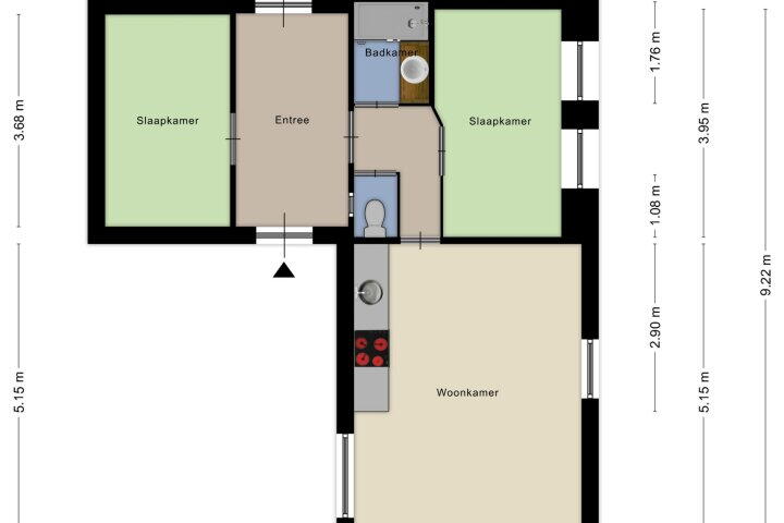 Plattegrond – Groningerweg 13 204, Diever