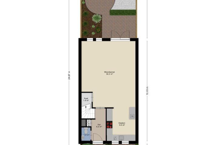Plattegrond – Groot-Brittanniëstraat 128, Lent