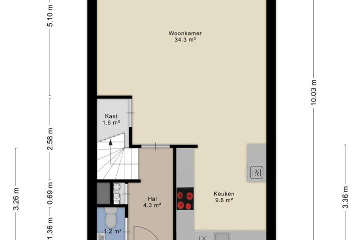 Plattegrond – Groot-Brittanniëstraat 128, Lent