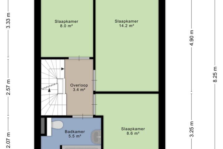Plattegrond – Groot-Brittanniëstraat 128, Lent