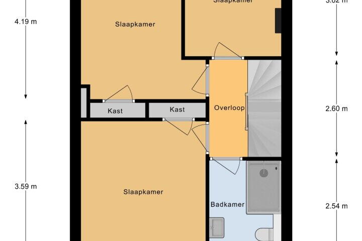 Plattegrond – Grotestraat 5, Linne
