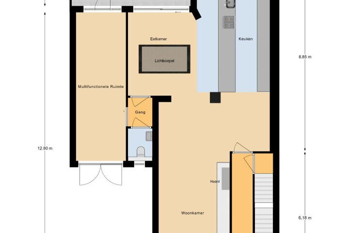Plattegrond – Grotestraat 5, Linne