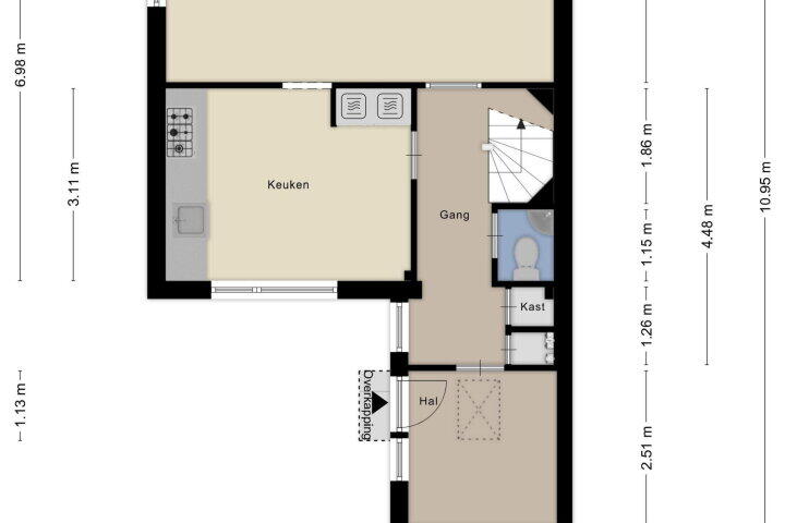Plattegrond – Gruttoplein 1, Boskoop