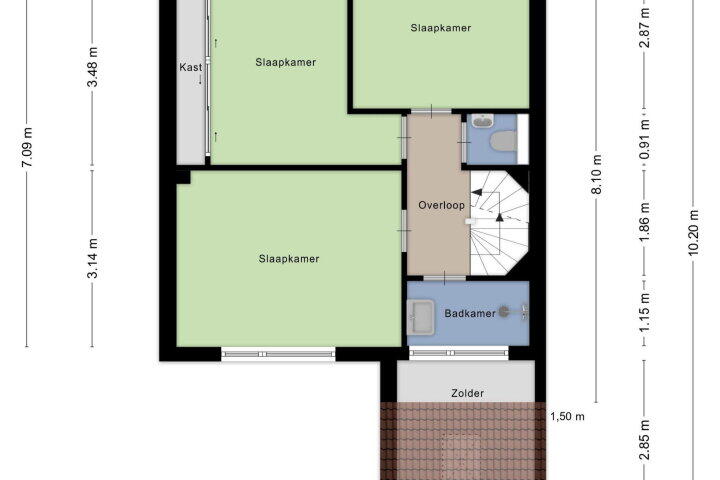 Plattegrond – Gruttoplein 1, Boskoop