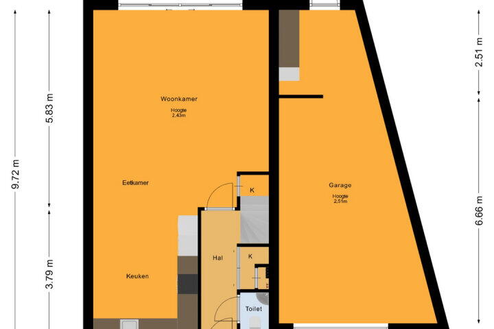 Plattegrond – Gustaaf Gelderstraat 50, Almere
