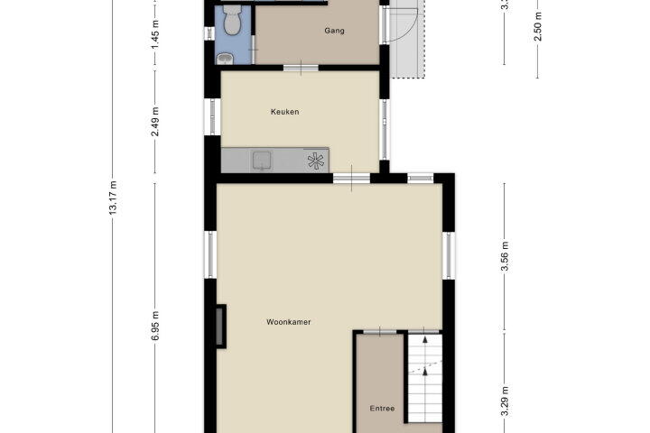 Plattegrond – Haagsestraat 23, Cuijk