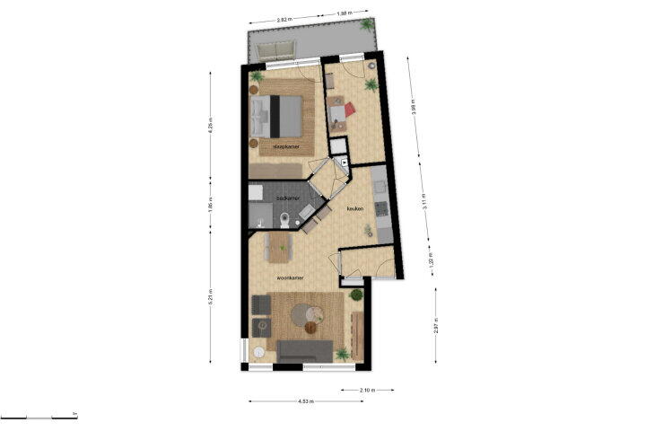 Plattegrond – Haagweg 268 F, Breda