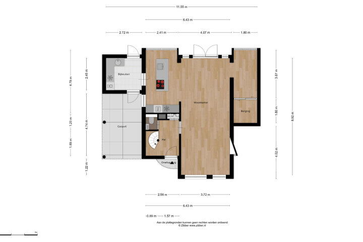 Plattegrond – Haardries 16, Bavel