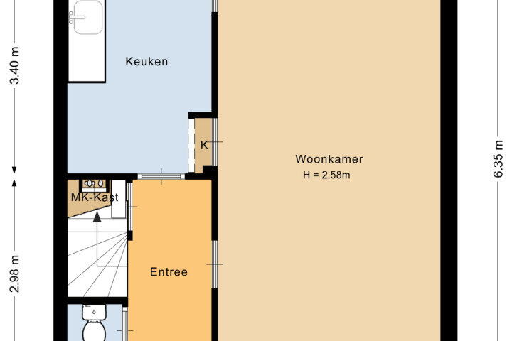Plattegrond – Hackfortstraat 3, Nijmegen