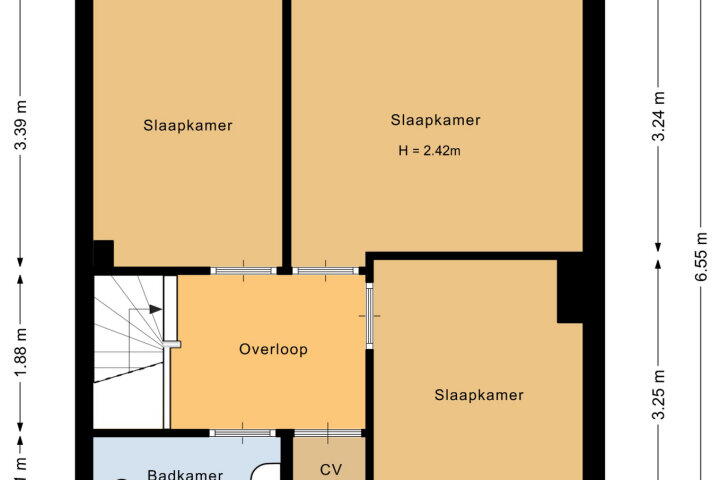 Plattegrond – Hackfortstraat 3, Nijmegen