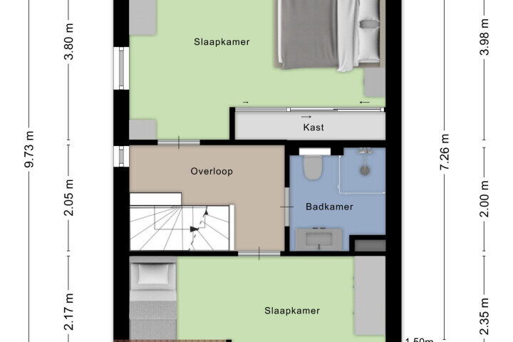 Plattegrond – Hagedisberg 13, Roosendaal