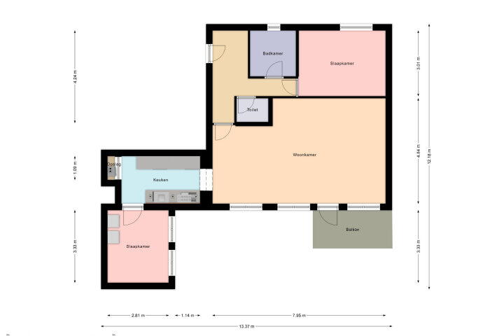 Plattegrond – Haghenstraat 17 A, Kerkrade