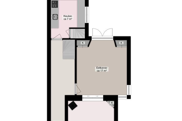 Plattegrond – Halmstraat 16, Groningen
