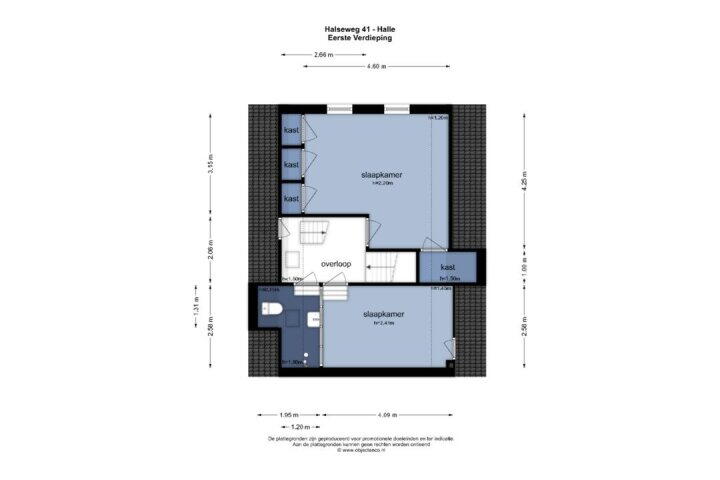 Plattegrond – Halseweg 41, Halle