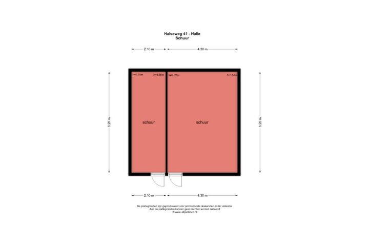 Plattegrond – Halseweg 41, Halle