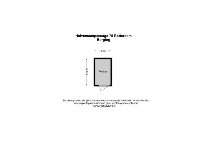 Plan – Halvemaanpassage 75, Rotterdam
