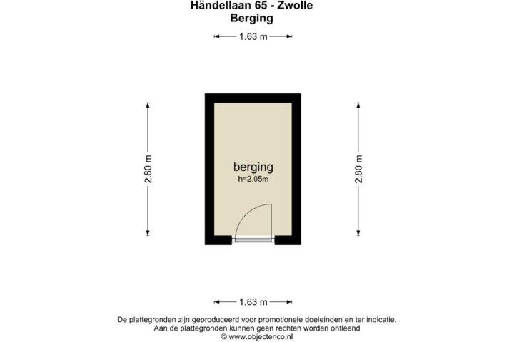 Plattegrond – Händellaan 65, Zwolle