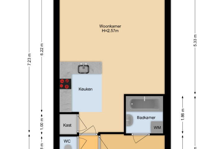Plattegrond – Hannie Schaftrode 40, Zoetermeer