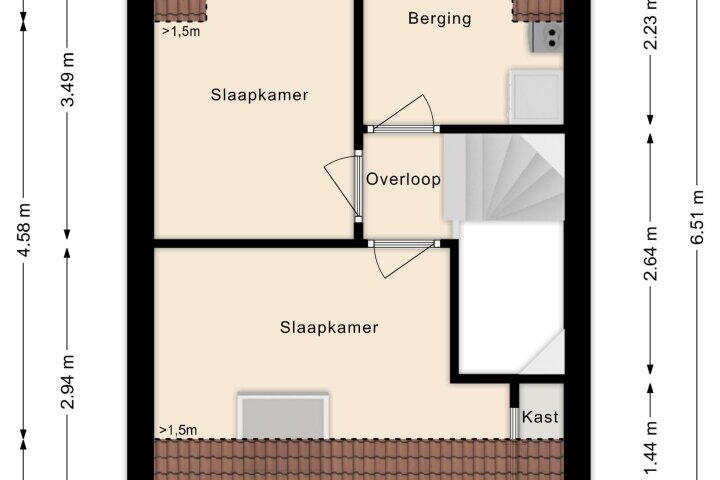 Plattegrond – Han Tromplaan 14, Beverwijk