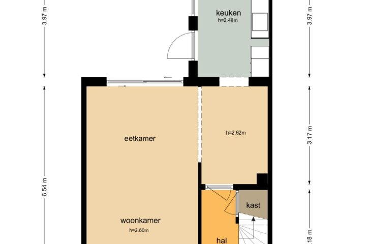 Plattegrond – Harmen Coops Fledderusstraat 16, Steenwijk