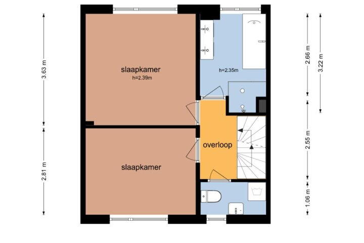 Plattegrond – Harmen Coops Fledderusstraat 16, Steenwijk