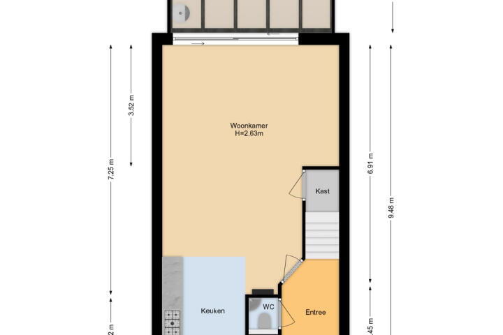 Plattegrond – Harry Diesfeldtlaan 6, Den Haag