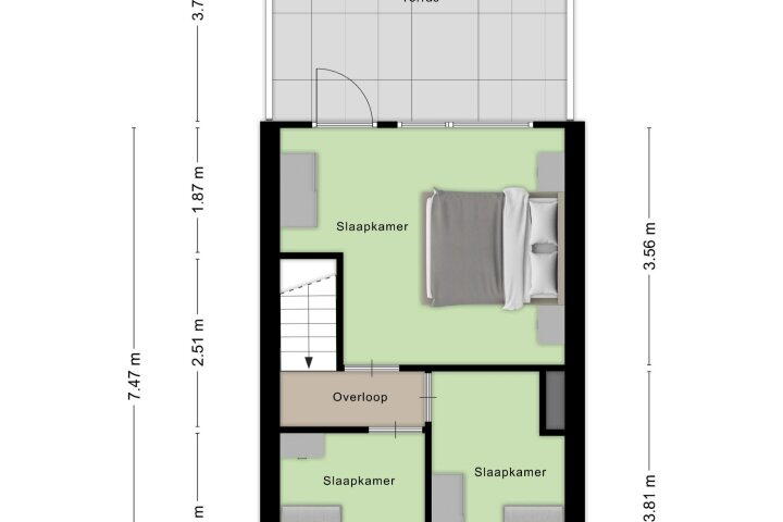 Plattegrond – Hartenstraat 18, Den Helder