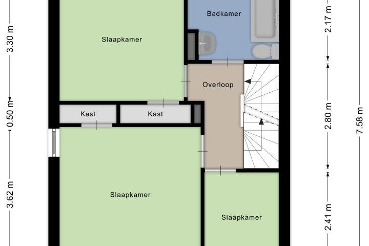 Plattegrond – Hatertseveldweg 290, Nijmegen